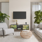 SUCCULENTS KALEIDOSCOPE 2-Door TV Stand in Black Finish