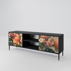 STYLISH BEAUTY 2-Door TV Stand in Black Finish