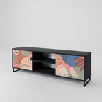 PASTEL DESTINY 2-Door TV Stand in Black Finish