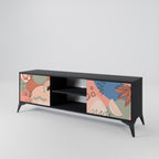 PASTEL DESTINY 2-Door TV Stand in Black Finish