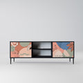 PASTEL DESTINY 2-Door TV Stand in Black Finish