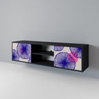 MAGIC NATURE 2-Door TV Stand in Black Finish