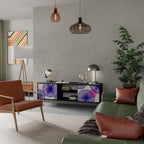 MAGIC NATURE 2-Door TV Stand in Black Finish