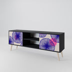 MAGIC NATURE 2-Door TV Stand in Black Finish