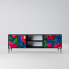 SPRING THOUGHTS 2-Door TV Stand in Black Finish
