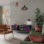 SPRING THOUGHTS 2-Door TV Stand in Black Finish