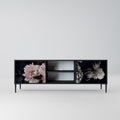 PURE BLOSSOM 2-Door TV Stand in Black Finish