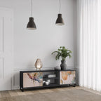 SOFTEN POPPY 2-Door TV Stand in Black Finish