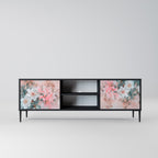 CHERRY BLOSSOM 2-Door TV Stand in Black Finish