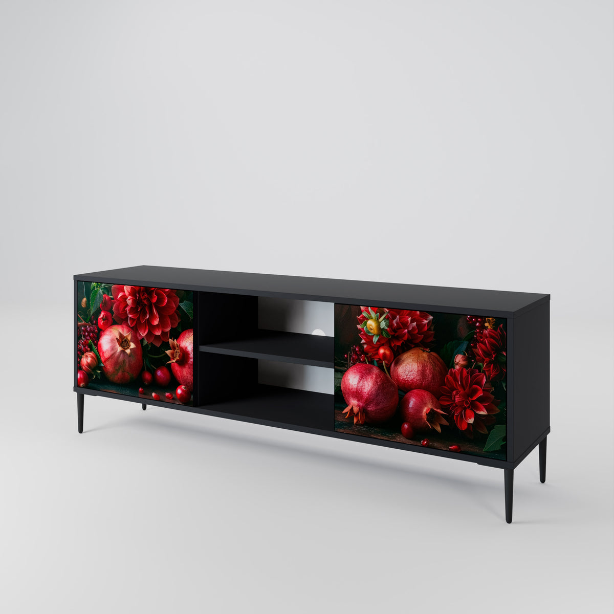DAHLIAS AND POMEGRANATES 2-Door TV Cabinet