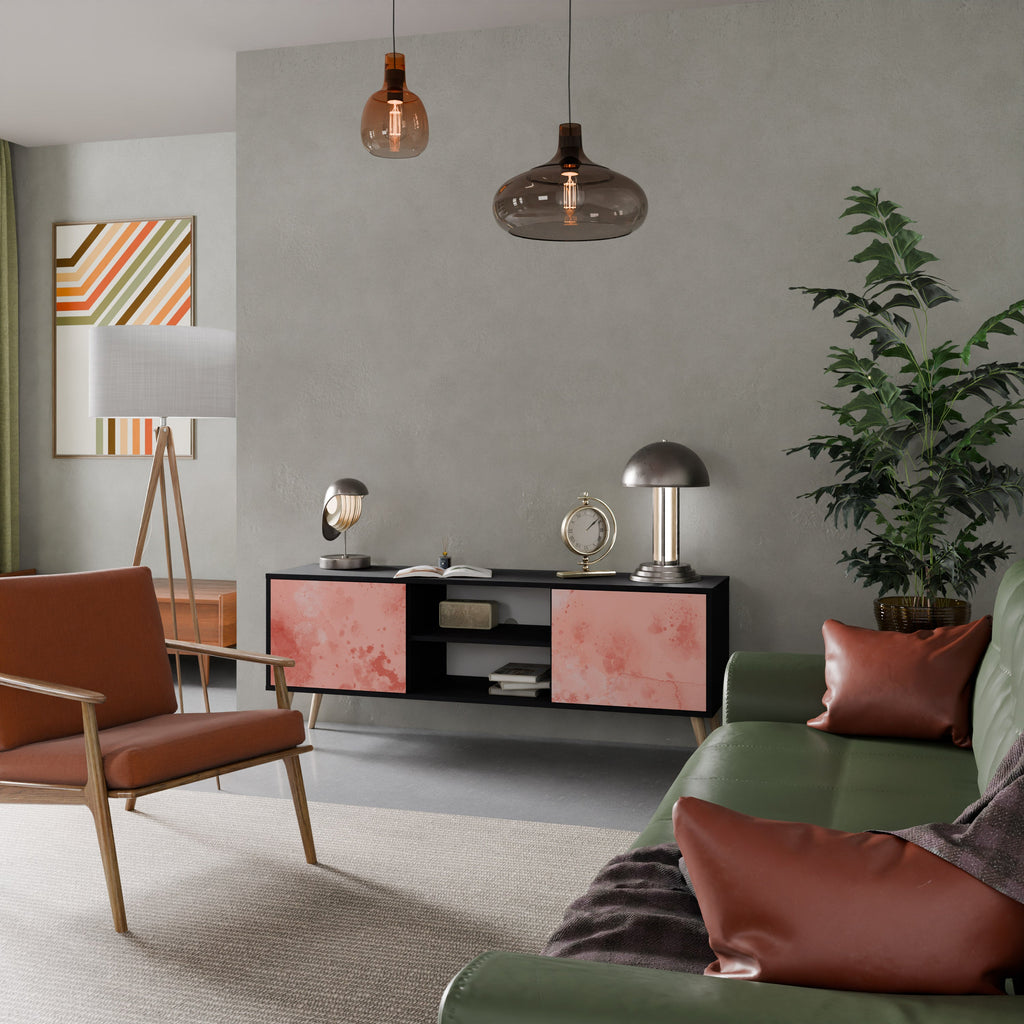 CRANE DANCE 2-Door TV Stand in Black Finish