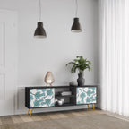 WATERSPOUT SONGIBIRD 2-Door TV Stand in Black Finish