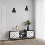 CATS COMPILATION 2-Door TV Stand in Black Finish