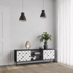 CATS COMPILATION 2-Door TV Stand in Black Finish