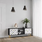 CATS COMPILATION 2-Door TV Stand in Black Finish