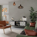 CATS COMPILATION 2-Door TV Stand in Black Finish