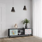 COLORFUL ALPACAS TV-Lowboard mit 2 Türen in Schwarz