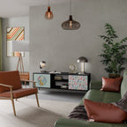 COLORFUL ALPACAS TV-Lowboard mit 2 Türen in Schwarz