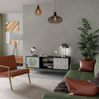 COLORFUL ALPACAS TV-Lowboard mit 2 Türen in Schwarz