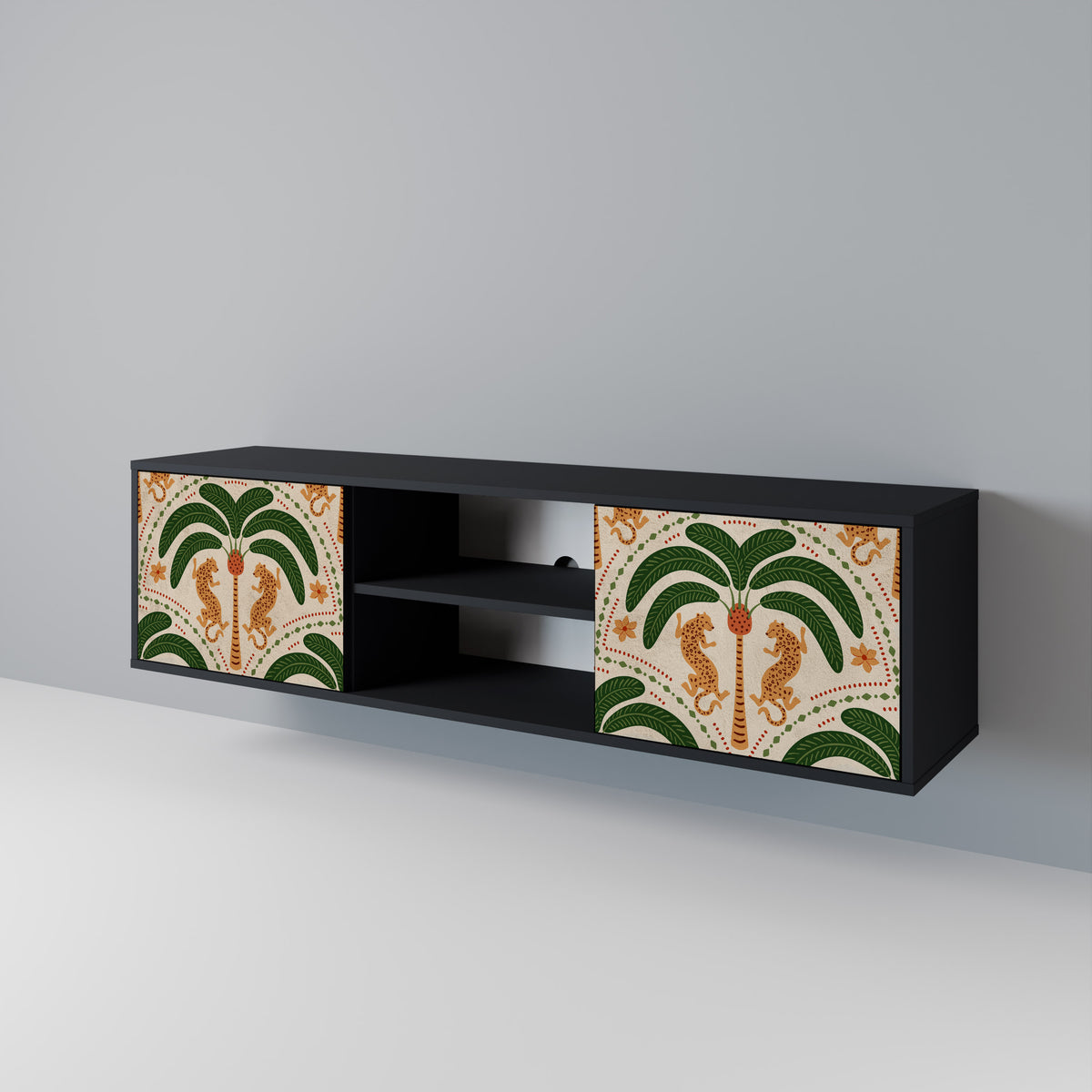 DANCING PREDATORS 2-Door TV Cabinet