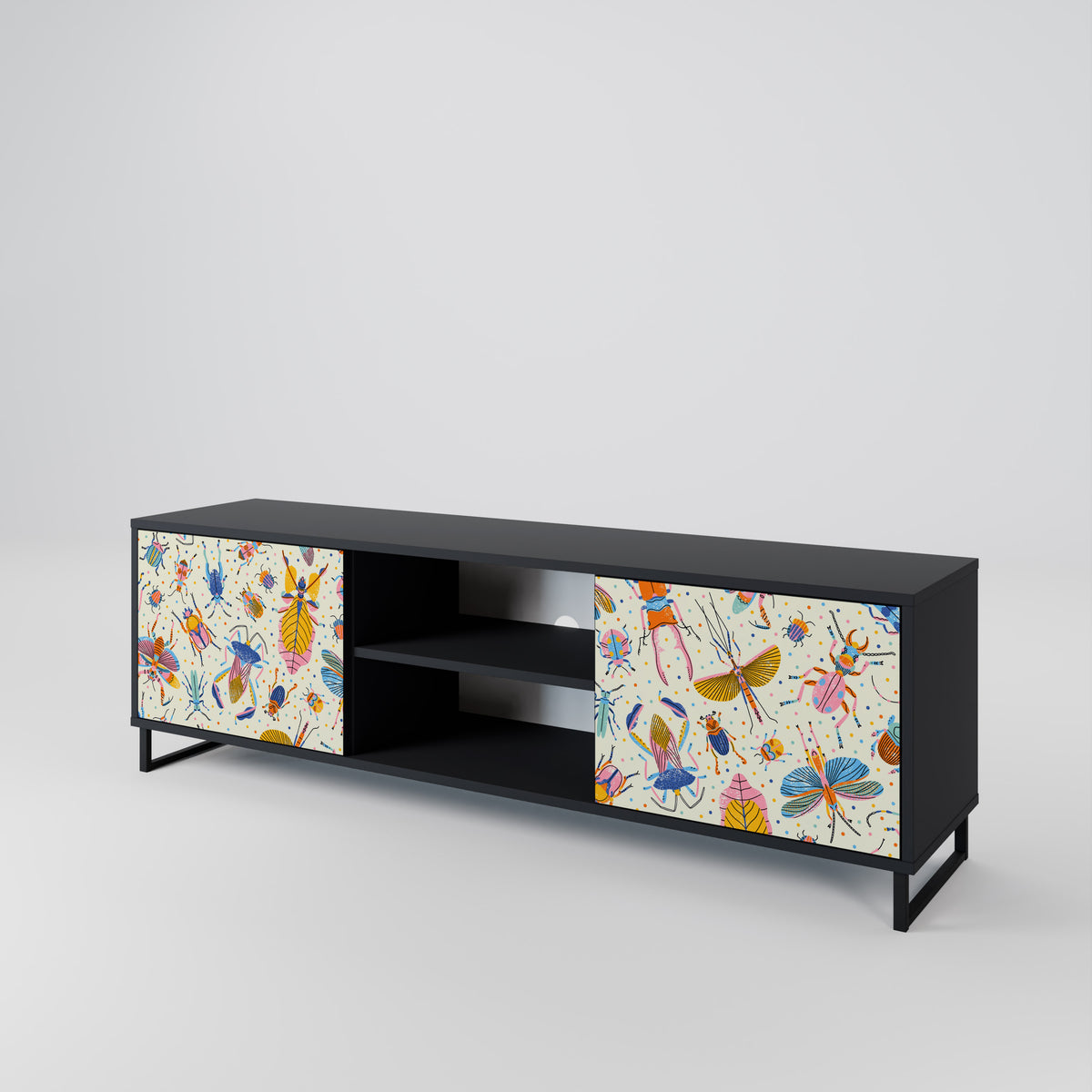 COLORFUL INSECTS 2-Door TV Cabinet