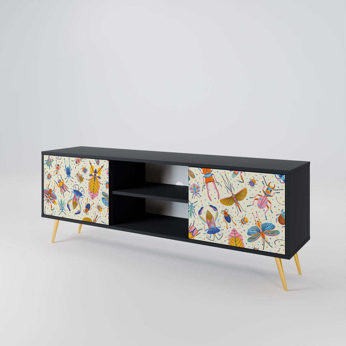 COLORFUL INSECTS 2-Door TV Cabinet