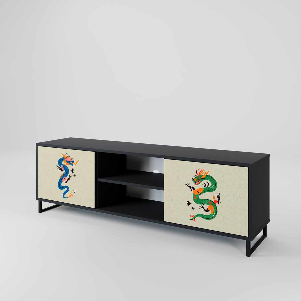 MYTHOLOGICAL CREATURES 2-Door TV Cabinet