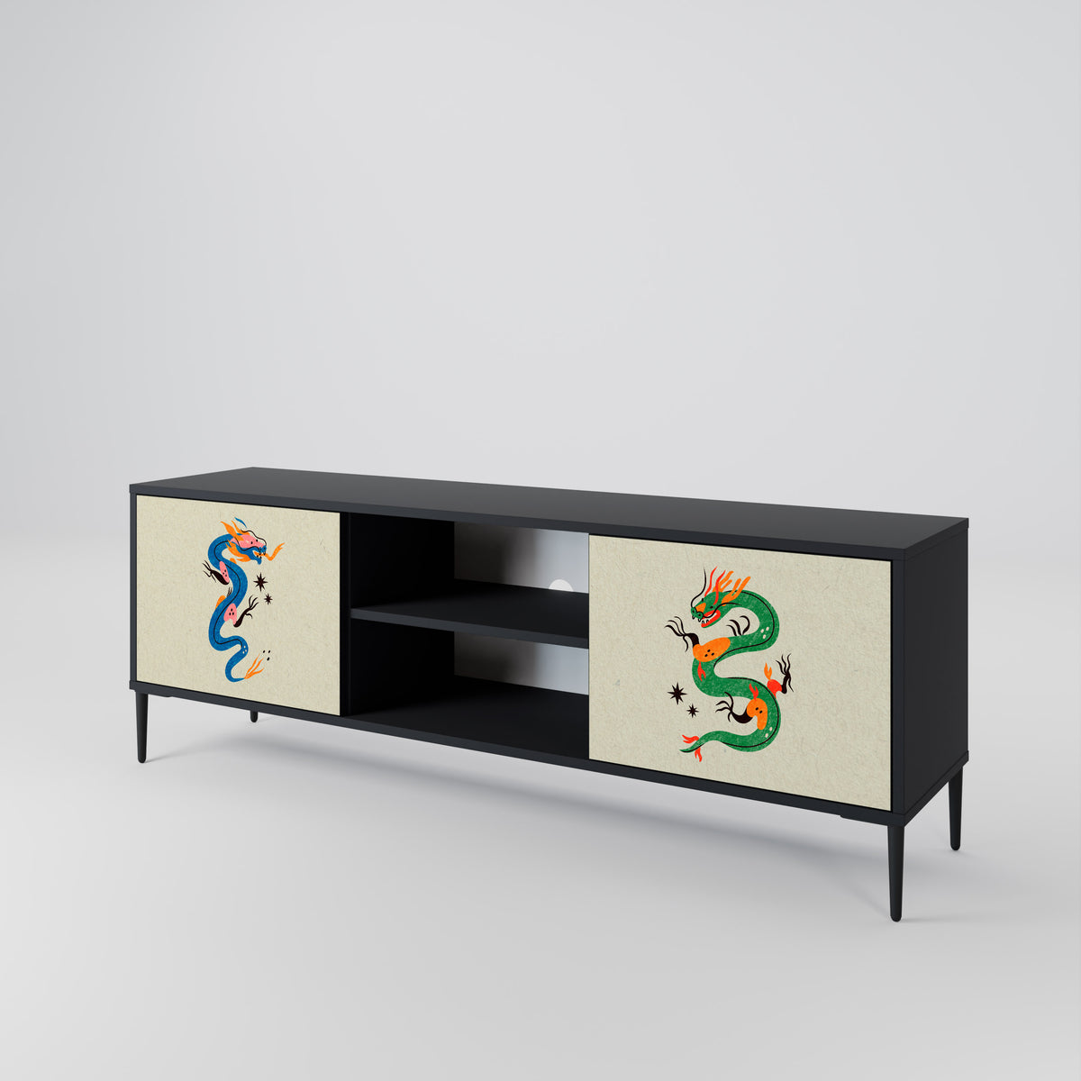 MYTHOLOGICAL CREATURES 2-Door TV Cabinet