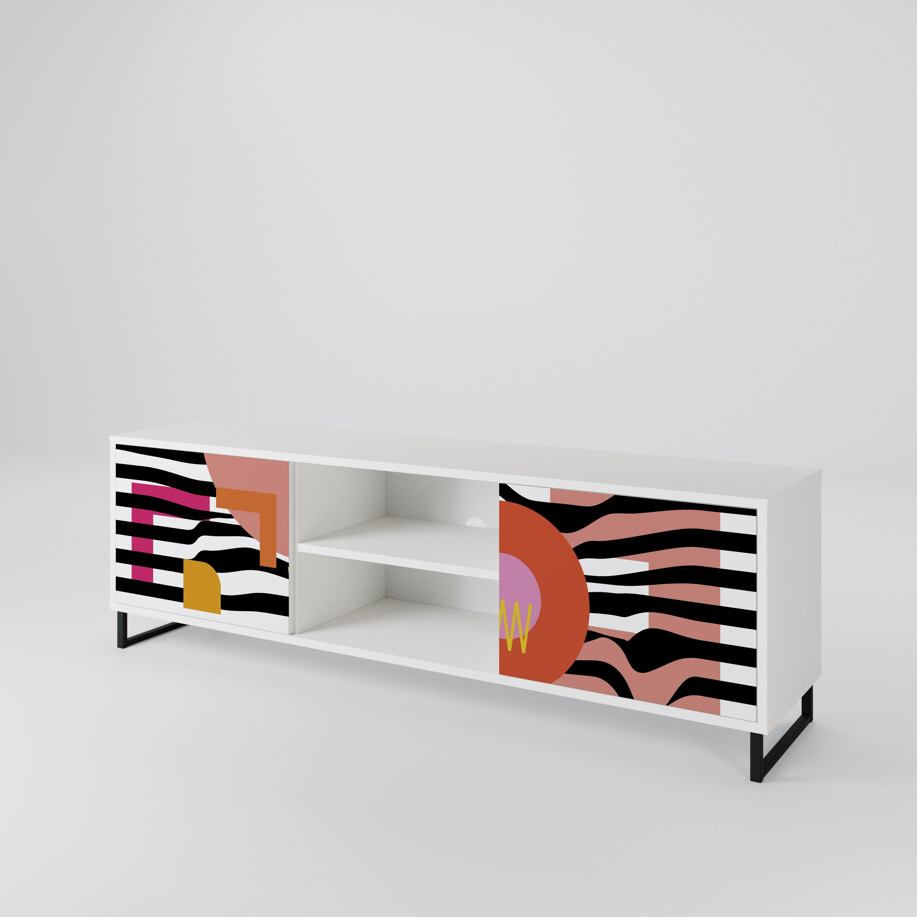 CHROMATIC ABSTRACT 2-türiges TV-Lowboard