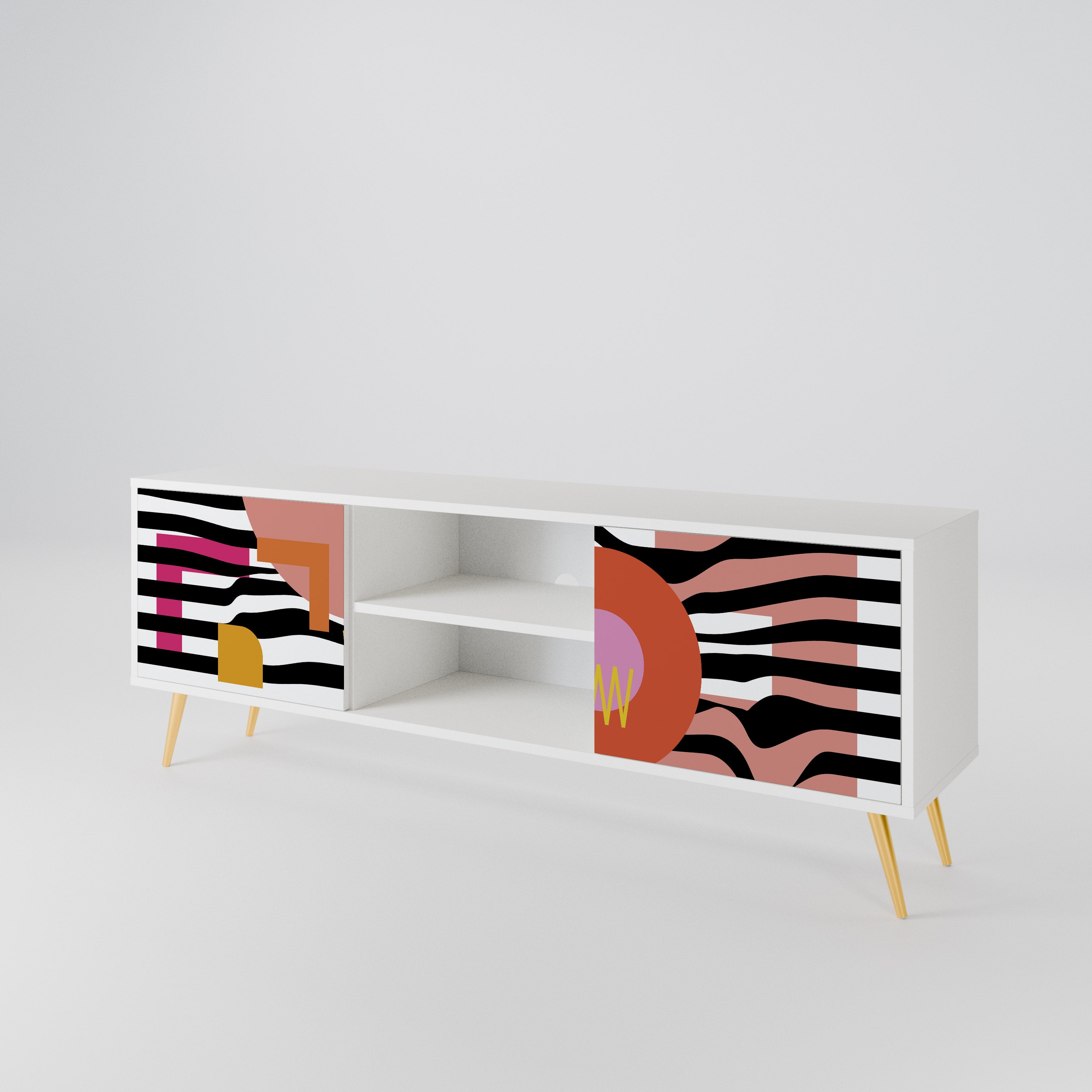 CHROMATIC ABSTRACT 2-türiges TV-Lowboard
