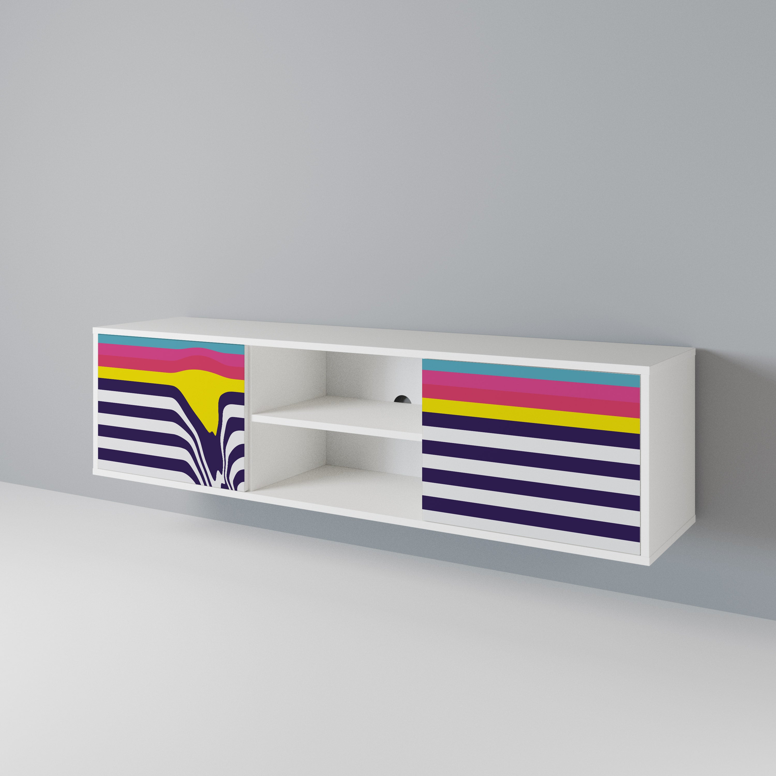 COLORFUL DIVERSION 2-türiges TV-Lowboard