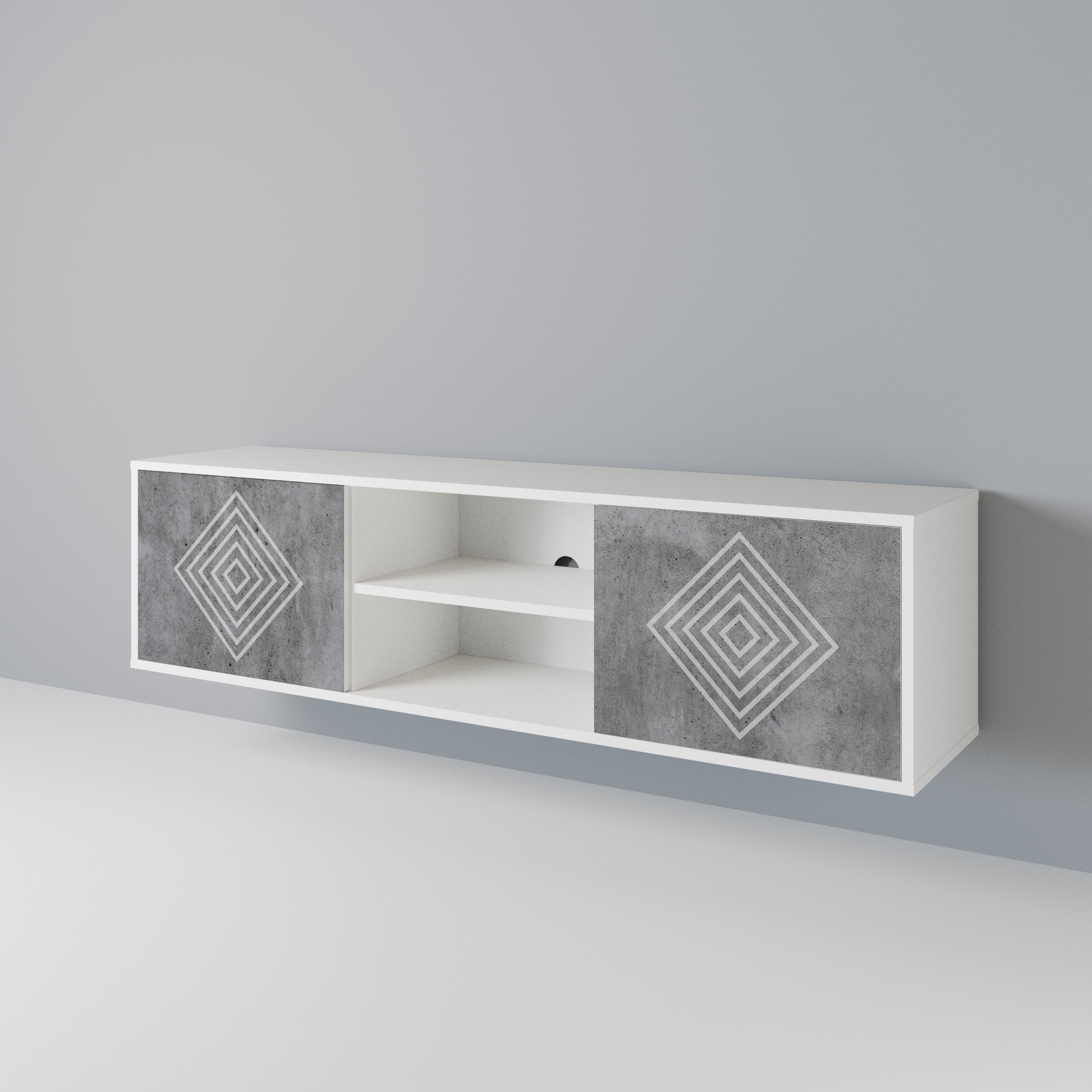 POLYGONAL ARTISTRY 2-türiges TV-Lowboard
