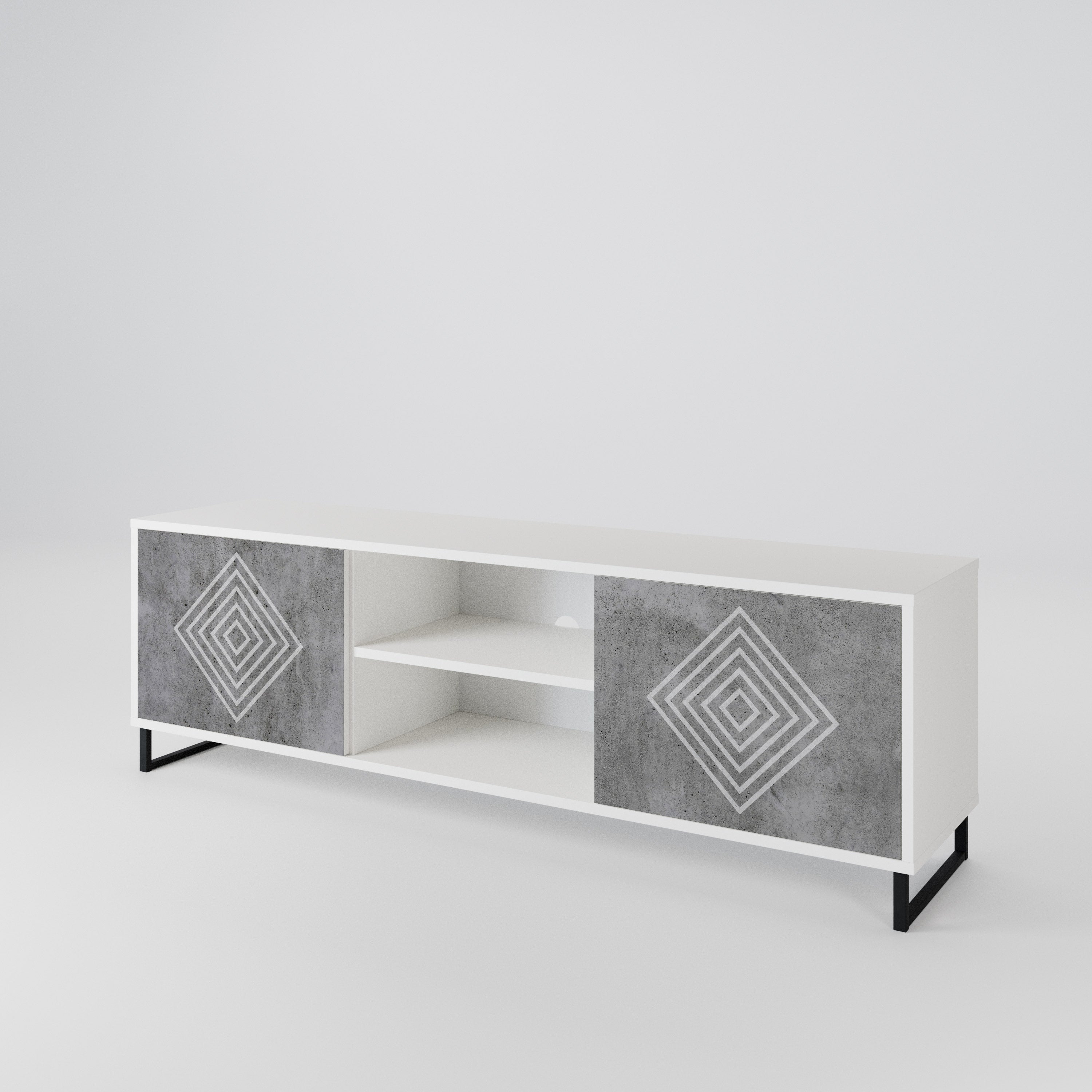 POLYGONAL ARTISTRY 2-türiges TV-Lowboard