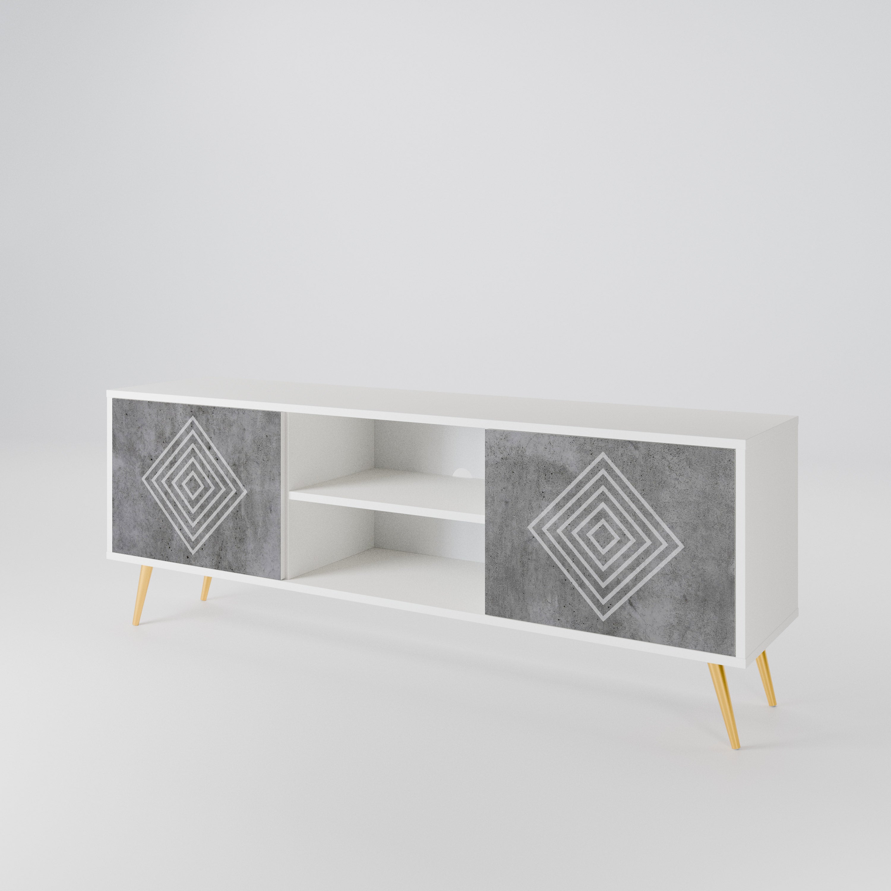 POLYGONAL ARTISTRY 2-türiges TV-Lowboard