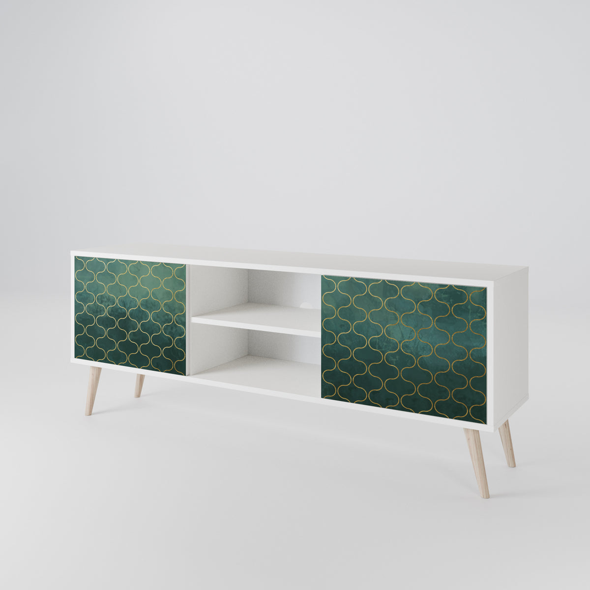 TESSELATED GREENERY 2-Door TV Cabinet