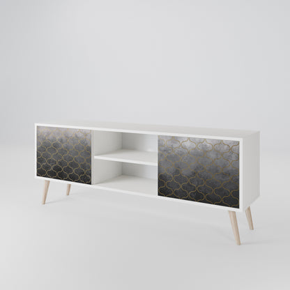 TESSELATED GRAYISH 2-türiges TV-Lowboard