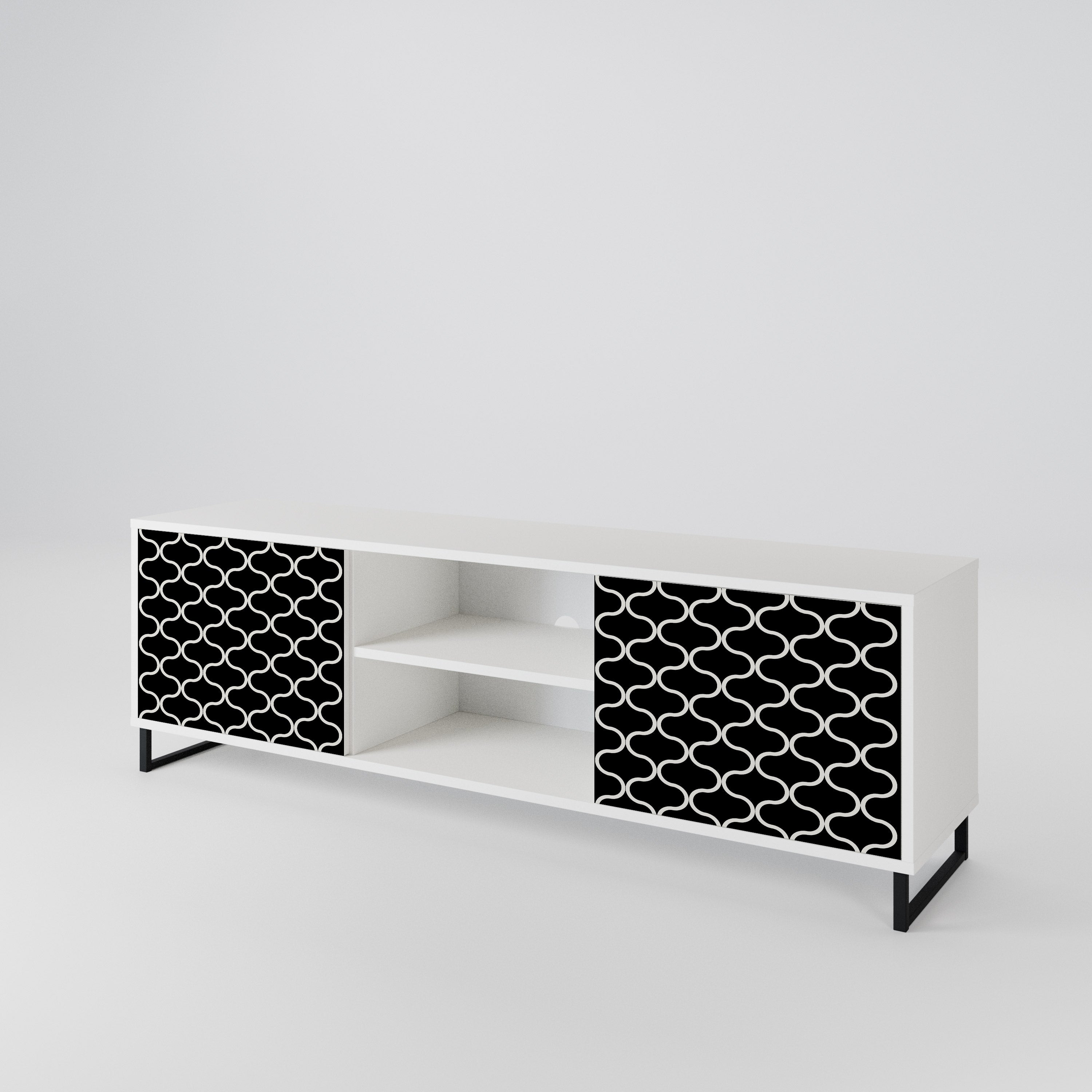 TESSELATED BLACKNESS 2-türiges TV-Lowboard