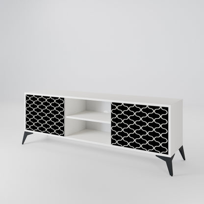 TESSELATED BLACKNESS 2-türiges TV-Lowboard