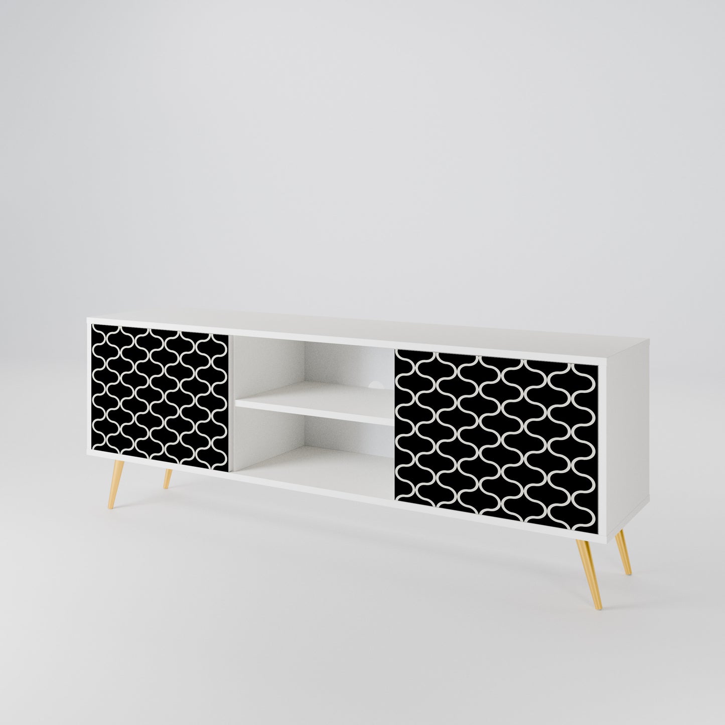 TESSELATED BLACKNESS 2-türiges TV-Lowboard