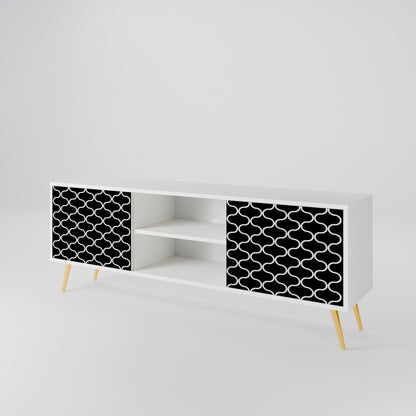 TESSELATED BLACKNESS 2-türiges TV-Lowboard