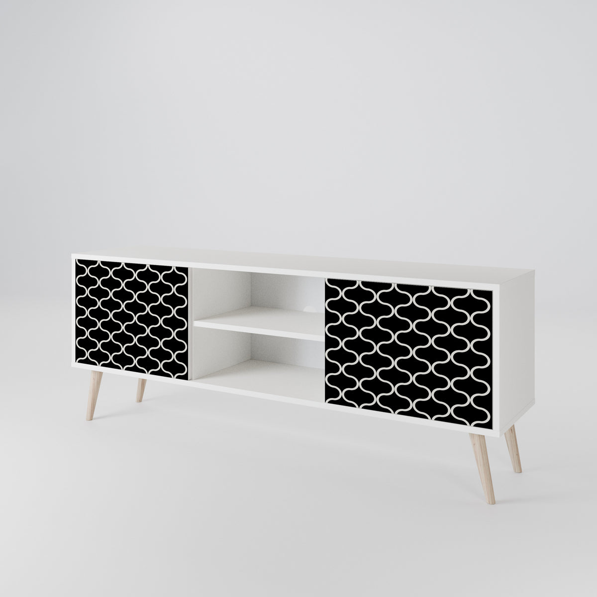 TESSELATED BLACKNESS 2-türiges TV-Lowboard