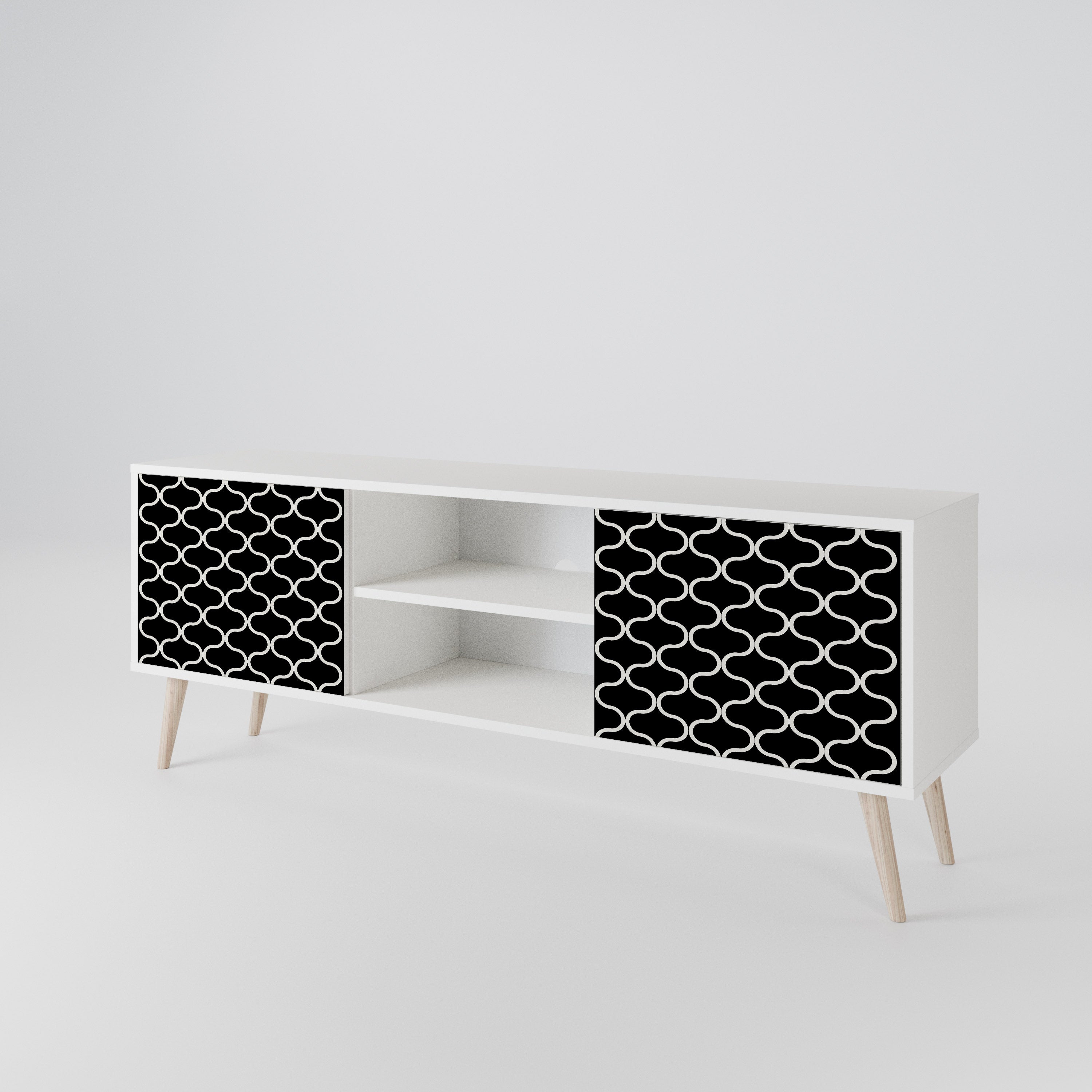 TESSELATED BLACKNESS 2-türiges TV-Lowboard