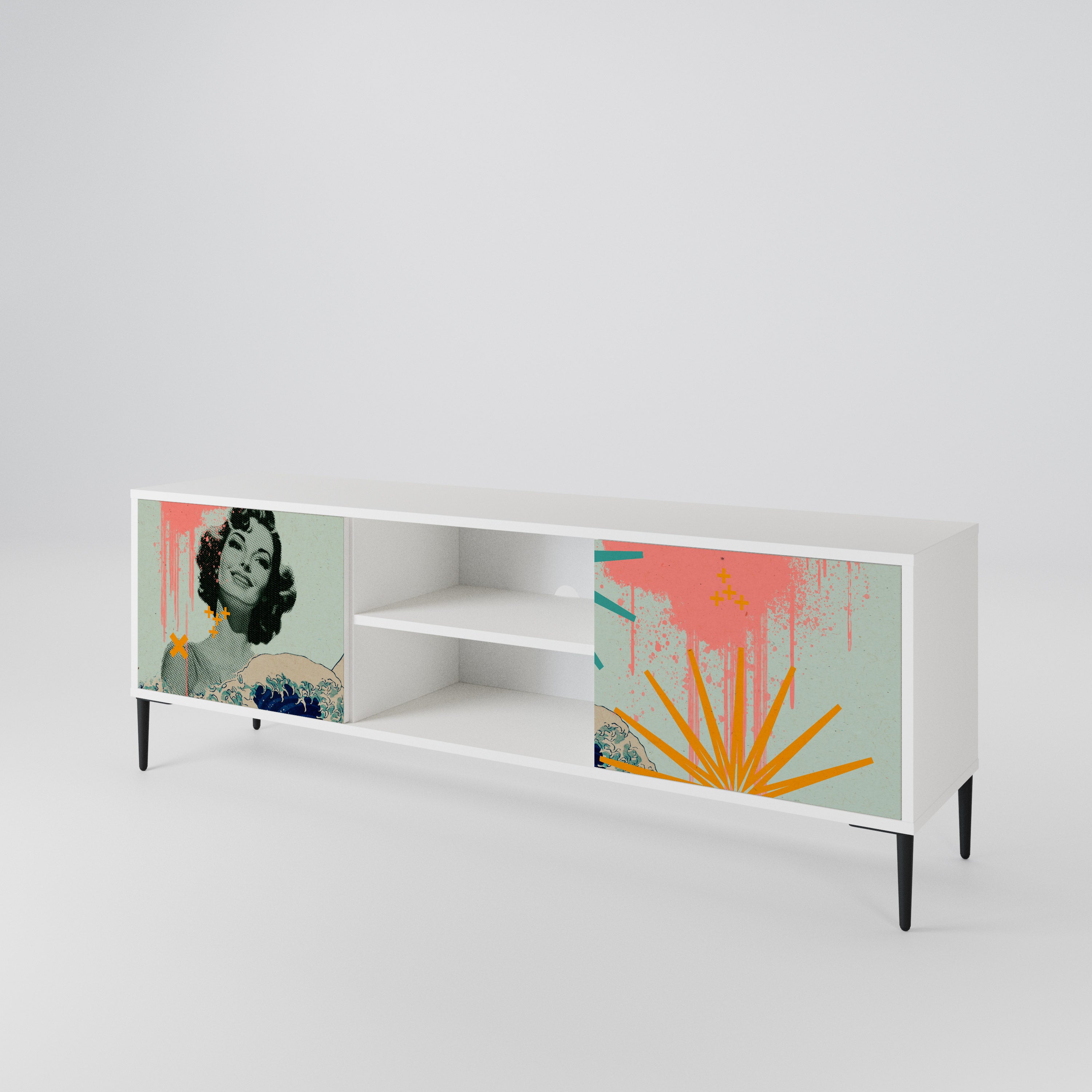 KANAGAWA BEAUTY 2-Door TV Cabinet