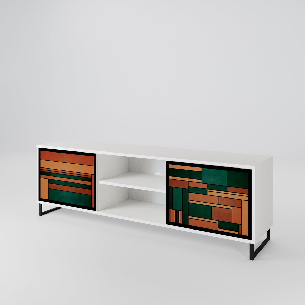 EARTHY FIGURES 2-Door TV Cabinet