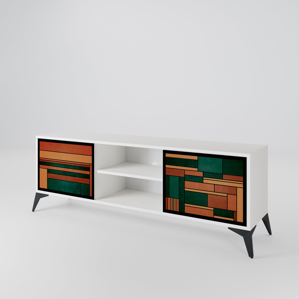 EARTHY FIGURES 2-Door TV Cabinet