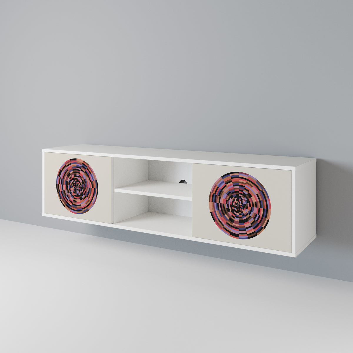 BROWN CIRCLES 2-türiges TV-Lowboard