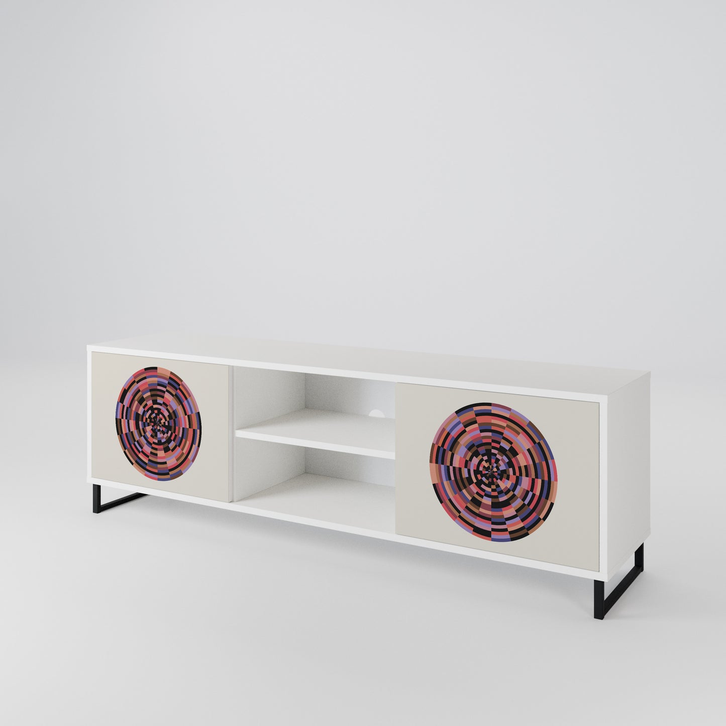 BROWN CIRCLES 2-türiges TV-Lowboard
