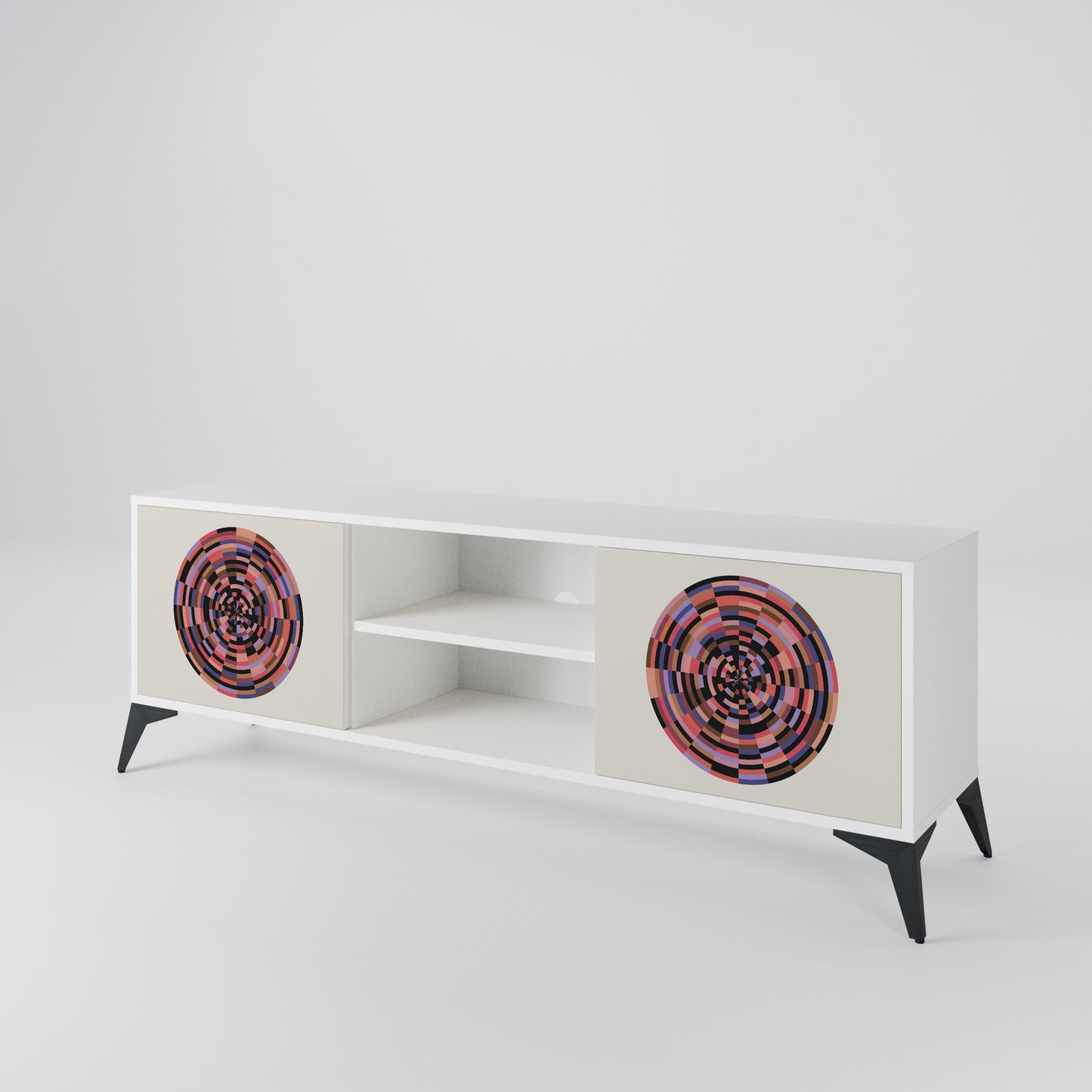 BROWN CIRCLES 2-türiges TV-Lowboard