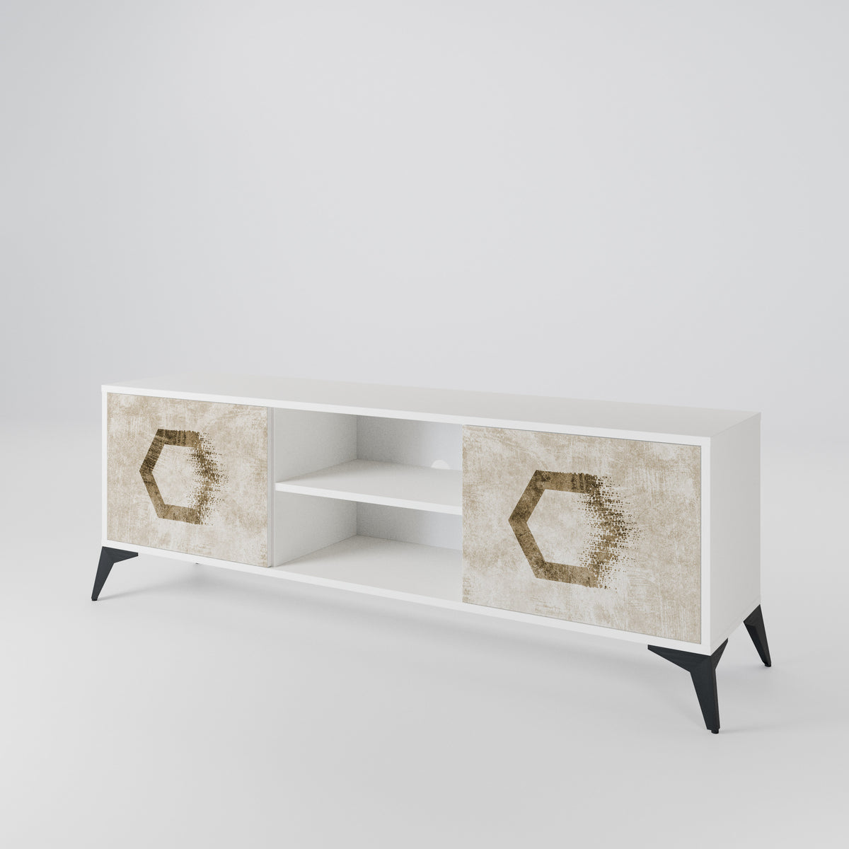 HEXAGONAL SHAPES 2-türiges TV-Lowboard