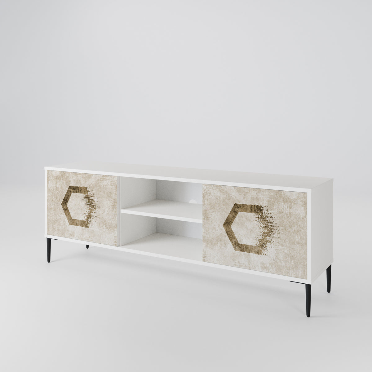 HEXAGONAL SHAPES 2-türiges TV-Lowboard